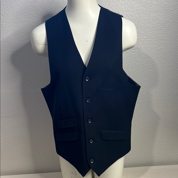 JF Ferrar Modern Fit Black Suit Vest Men’s Medium – Sleek Formalwear - Picture 3 of 9